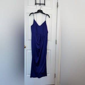 Express Blue Satin Dress